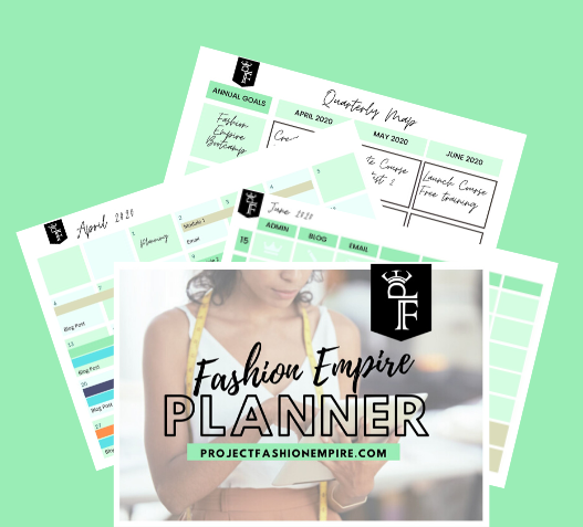 Fashion marketing planner to help you plan your fashion business for the next 3 months
